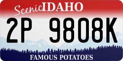ID license plate 2P9808K