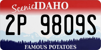ID license plate 2P9809S
