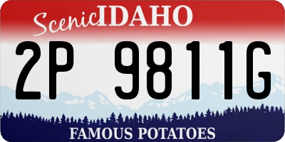 ID license plate 2P9811G