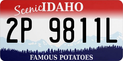 ID license plate 2P9811L