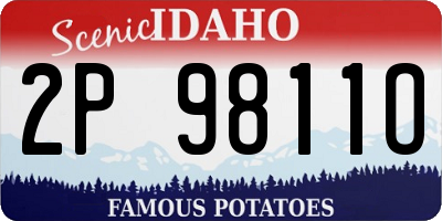 ID license plate 2P9811O