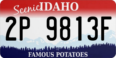 ID license plate 2P9813F