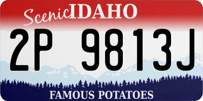 ID license plate 2P9813J