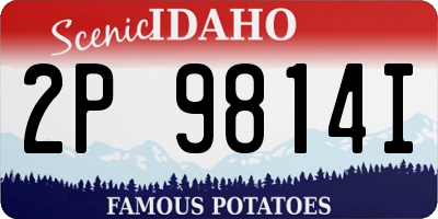 ID license plate 2P9814I