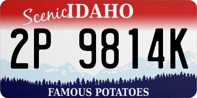 ID license plate 2P9814K