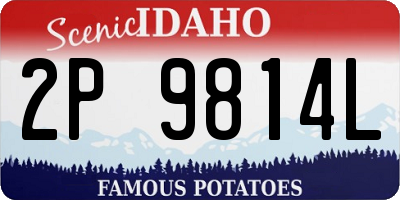 ID license plate 2P9814L