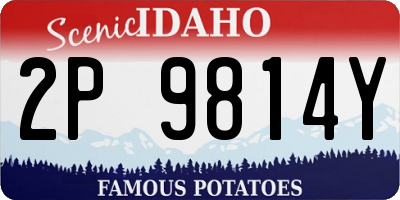 ID license plate 2P9814Y