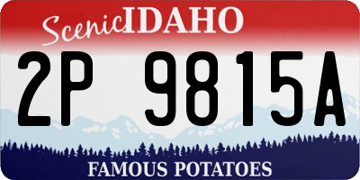 ID license plate 2P9815A
