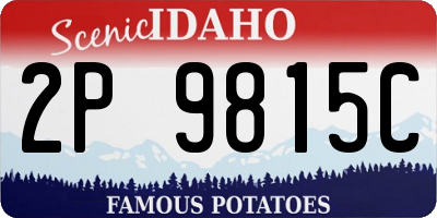ID license plate 2P9815C