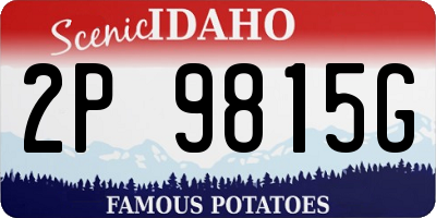 ID license plate 2P9815G