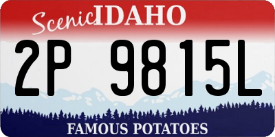 ID license plate 2P9815L