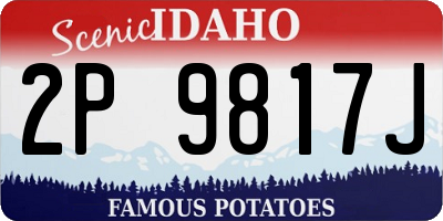 ID license plate 2P9817J