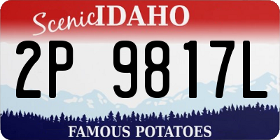 ID license plate 2P9817L