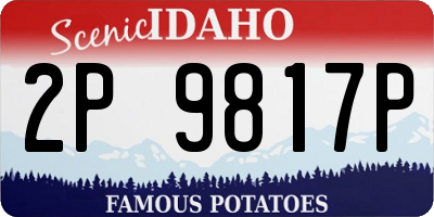 ID license plate 2P9817P