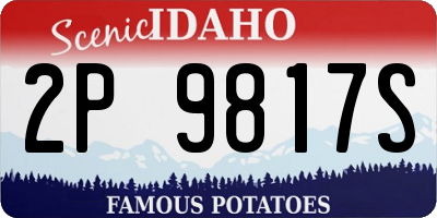 ID license plate 2P9817S
