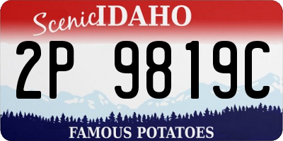 ID license plate 2P9819C