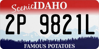ID license plate 2P9821L