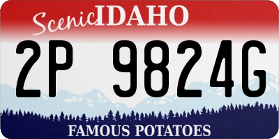 ID license plate 2P9824G