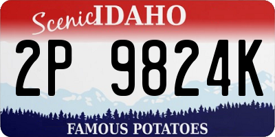 ID license plate 2P9824K