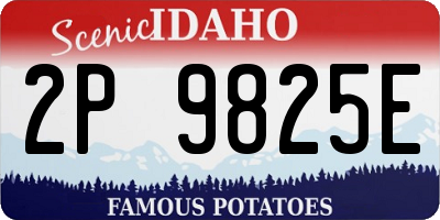 ID license plate 2P9825E
