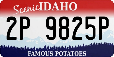 ID license plate 2P9825P