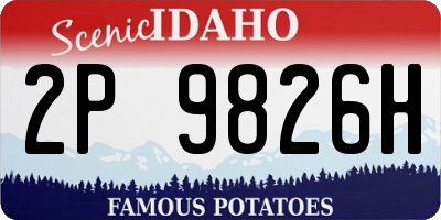 ID license plate 2P9826H