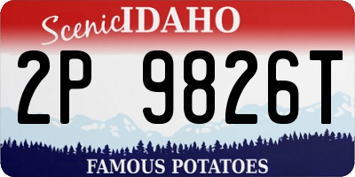 ID license plate 2P9826T