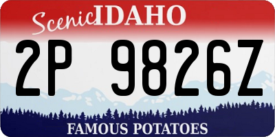 ID license plate 2P9826Z