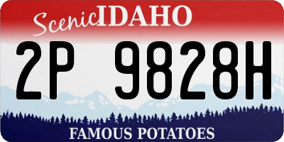 ID license plate 2P9828H