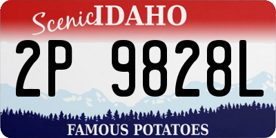 ID license plate 2P9828L