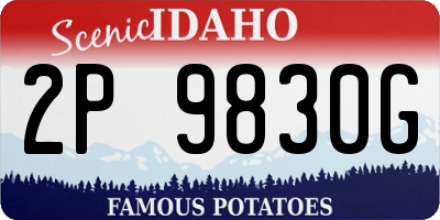 ID license plate 2P9830G