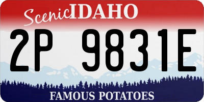 ID license plate 2P9831E