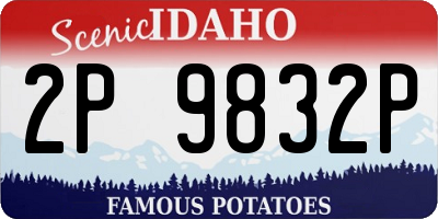 ID license plate 2P9832P