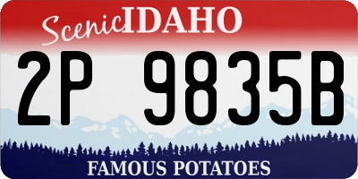 ID license plate 2P9835B
