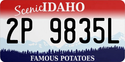 ID license plate 2P9835L