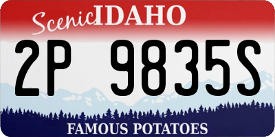 ID license plate 2P9835S