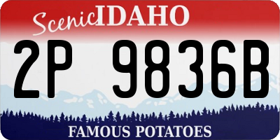 ID license plate 2P9836B