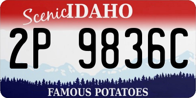 ID license plate 2P9836C