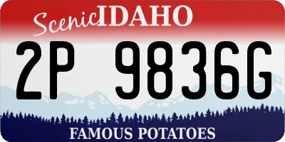 ID license plate 2P9836G