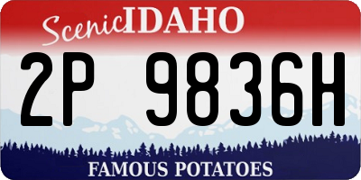 ID license plate 2P9836H