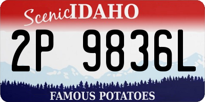 ID license plate 2P9836L