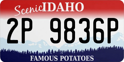 ID license plate 2P9836P