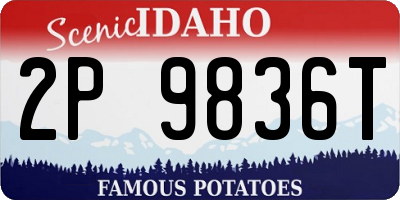 ID license plate 2P9836T