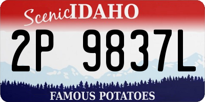 ID license plate 2P9837L