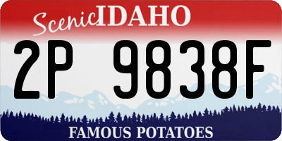 ID license plate 2P9838F