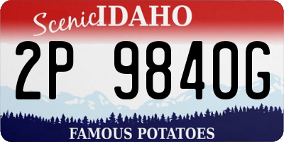 ID license plate 2P9840G
