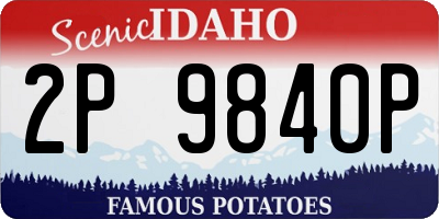 ID license plate 2P9840P