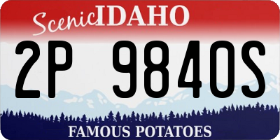 ID license plate 2P9840S