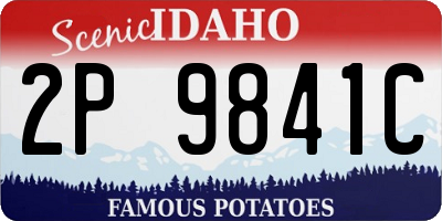 ID license plate 2P9841C