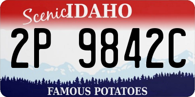 ID license plate 2P9842C